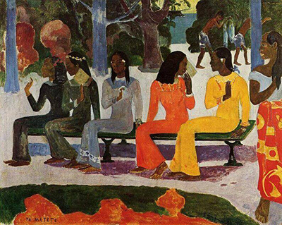 Ta matete (We Shall Not Go to Market Today) by Paul Gauguin